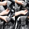 imageValleycomfy Soft Velvet Seat Belt Shoulder Pads with Bling Rhinestones Car Bling Seat Belt Covers for Women Crystal Handbrake Cover Bling Ring Set 4 Pack Set Universal