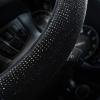 imageValleycomfy Steering Wheel Cover for Women Men Bling Bling Crystal Diamond Sparkling Car SUV Wheel Protector Universal Fit 15 Inch Black with Blue DiamondStandard Size14quot 1215quot 14Black with Black Diamond