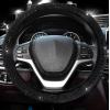 imageValleycomfy Steering Wheel Cover for Women Men Bling Bling Crystal Diamond Sparkling Car SUV Wheel Protector Universal Fit 15 Inch Black with Blue DiamondStandard Size14quot 1215quot 14Black with Black Diamond