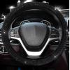 imageValleycomfy Steering Wheel Cover for Women Men Bling Bling Crystal Diamond Sparkling Car SUV Wheel Protector Universal Fit 15 Inch Black with Blue DiamondStandard Size14quot 1215quot 14Black with Black Diamond