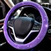 imageValleycomfy Steering Wheel Cover for Women Men Bling Bling Crystal Diamond Sparkling Car SUV Wheel Protector Universal Fit 15 Inch Black with Blue DiamondStandard Size14quot 1215quot 14Purple with Purple Diamond