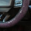 imageValleycomfy Steering Wheel Cover for Women Men Bling Bling Crystal Diamond Sparkling Car SUV Wheel Protector Universal Fit 15 Inch Black with Blue DiamondStandard Size14quot 1215quot 14Black with Pink Diamond