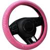 imageValleycomfy Steering Wheel Cover for Women Men Bling Bling Crystal Diamond Sparkling Car SUV Wheel Protector Universal Fit 15 Inch Black with Blue DiamondStandard Size14quot 1215quot 14Rose with Rose Diamond