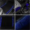 imageValleycomfy Steering Wheel Cover for Women Men Bling Bling Crystal Diamond Sparkling Car SUV Wheel Protector Universal Fit 15 Inch Black with Blue DiamondStandard Size14quot 1215quot 14Blue Diamond Set