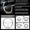 imageValleycomfy Steering Wheel Cover with Microfiber Leather for Car Truck SUV 15 inch PinkBeige
