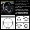 imageValleycomfy Steering Wheel Cover with Microfiber Leather for Car Truck SUV 15 inch PinkBlack