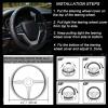 imageValleycomfy Steering Wheel Cover with Microfiber Leather for Car Truck SUV 15 inch PinkBrown