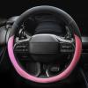 imageValleycomfy Steering Wheel Cover with Microfiber Leather for Car Truck SUV 15 inch PinkPink