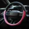 imageValleycomfy Steering Wheel Cover with Microfiber Leather for Car Truck SUV 15 inch PinkPink