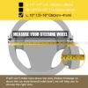 imageValleycomfy Steering Wheel Covers Universal 15 inch  Genuine Leather Breathable Anti Slip ampamp Odor Free Black with Black Lines M14quot 1215quot 14Coffee