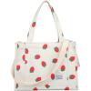 imageValleycomfy Corduroy Tote Bag for Women Travel Crossbody Bag Purse Women Shoulder Bags Work Handbags Everyday Hobo BagStrawberry