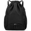 imageValleycomfy Drawstring Backpack with Wet PocketWaterproof Drawstring BagGym Backpack for BeachPoolSwim and TravelPurpleBlack
