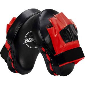 imageValleycomfy Boxing Curved Focus Punching Mitts Leatherette Training Hand PadsRed