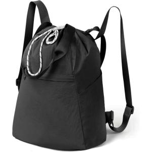 imageValleycomfy Drawstring Backpack with Wet PocketWaterproof Drawstring BagGym Backpack for BeachPoolSwim and TravelPurpleBlack2
