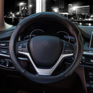 imageValleycomfy Leather Steering Wheel Covers Universal 15 inch Breathable Anti Slip ampamp Odor Free Black with Red LinesM14quot 1215quot 14White
