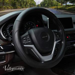 imageValleycomfy Steering Wheel Cover with Microfiber Leather for Car Truck SUV 15 inch PinkBlack