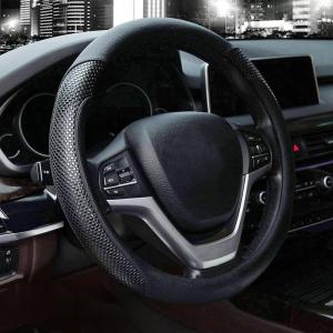 imageValleycomfy Steering Wheel Cover with Microfiber Leather for Car Truck SUV 15 inch PinkZBlack