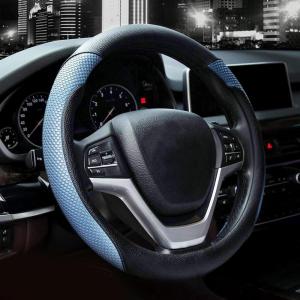 imageValleycomfy Steering Wheel Cover with Microfiber Leather for Car Truck SUV 15 inch PinkZBlue