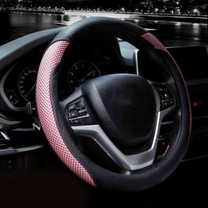 imageValleycomfy Steering Wheel Cover with Microfiber Leather for Car Truck SUV 15 inch PinkZPink
