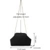 imageValleycomfy Beach ClutchWoven Clutch PursesCloud Dumpling Pouch PurseCrossbody BagsHollow Evening Bag for WomenBlack