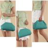 imageValleycomfy Beach ClutchWoven Clutch PursesCloud Dumpling Pouch PurseCrossbody BagsHollow Evening Bag for WomenEmerald Green