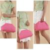 imageValleycomfy Beach ClutchWoven Clutch PursesCloud Dumpling Pouch PurseCrossbody BagsHollow Evening Bag for WomenPink