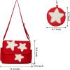 imageValleycomfy Messenger BagCanvas Messenger Bag with Star PurseCrossbody Bag for WomenRed