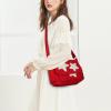 imageValleycomfy Messenger BagCanvas Messenger Bag with Star PurseCrossbody Bag for WomenRed