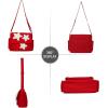 imageValleycomfy Messenger BagCanvas Messenger Bag with Star PurseCrossbody Bag for WomenRed