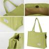imageValleycomfy Corduroy Tote Bag for Women Travel Crossbody Bag Purse Women Shoulder Bags Work Handbags Everyday Hobo BagGrass Green