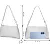 imageValleycomfy Women Clutch Purses Ladies Pu Leather Evening Bag Shoulder Bag Handbag for PartyWeddingCocktailPromClubSilver