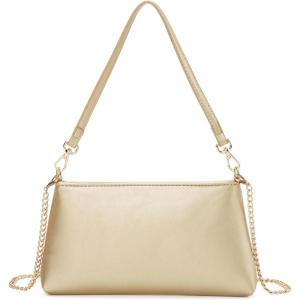 imageValleycomfy Women Clutch Purses Ladies Pu Leather Evening Bag Shoulder Bag Handbag for PartyWeddingCocktailPromClubGold