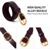 imageValleycomfy Womens Leather Suede Waist Belt for Casual Dress Jeans Ladies with Gold BuckleAncora Red